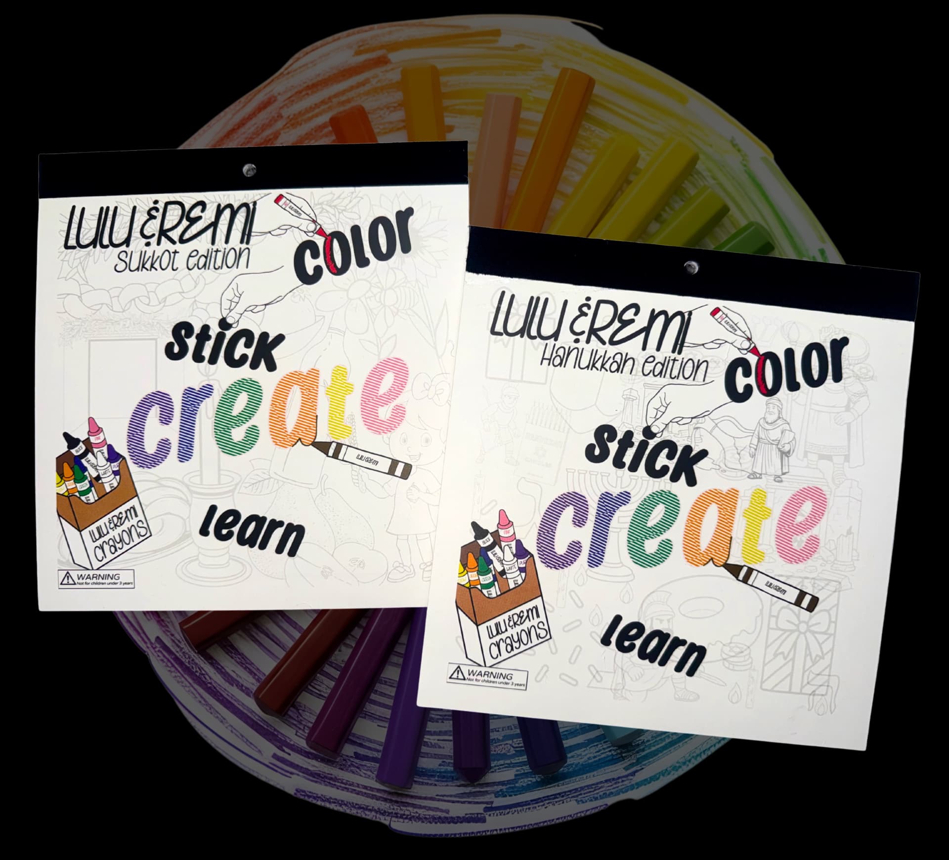 Lulu & Remi Sukkot interactive sticker-coloring book for kids